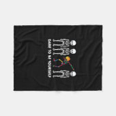 ヴィンテージスケートボードアートワークイラストレーションtシャツ フリースブランケット (正面(横))