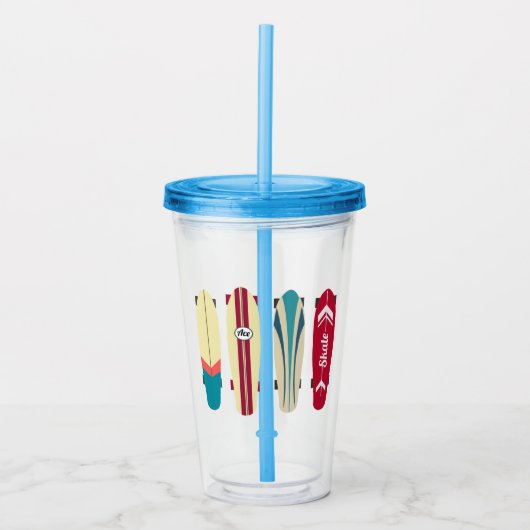 ヴィンテージスケートボード アクリルタンブラー (正面)