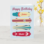 ヴィンテージスケートボード カード (黄色い花)