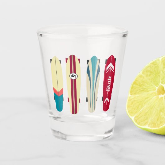 ヴィンテージスケートボード ショットグラス (正面)