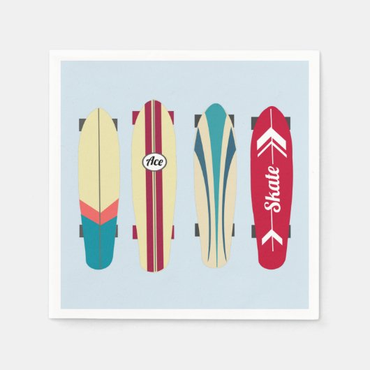 ヴィンテージスケートボード スタンダードカクテルナプキン (正面)