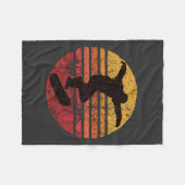 ヴィンテージスケートボード フリースブランケット (正面(横))