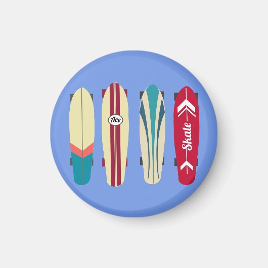 ヴィンテージスケートボード マグネット (正面)