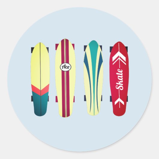 ヴィンテージスケートボード ラウンドシール (正面)