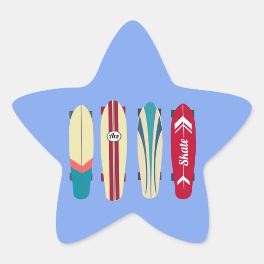 ヴィンテージスケートボード 星シール (正面)