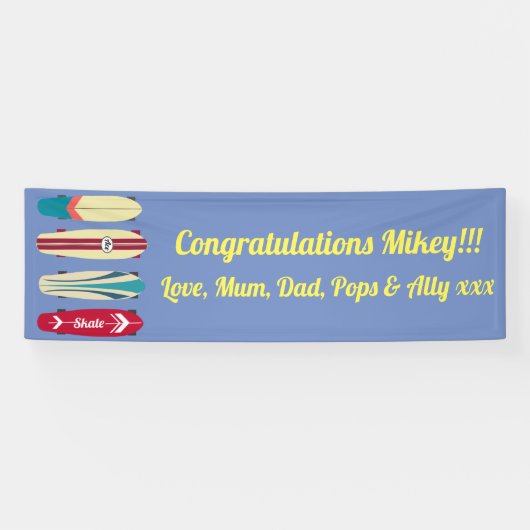 ヴィンテージスケートボード 横断幕 (横)