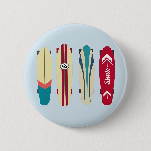 ヴィンテージスケートボード 缶バッジ (正面)