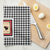 ヴィンテージスコットランドのテリア犬のクリスマス キッチンタオル (四つ折り)