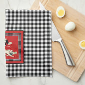 ヴィンテージスコットランドのテリア犬のクリスマス キッチンタオル (四つ折り)