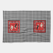 ヴィンテージスコットランドのテリア犬のクリスマス キッチンタオル (横)