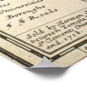 ヴィンテージスコットランドの地図(1718) ポスター (角)