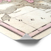 ヴィンテージスコットランドの地図（1827年） ポスター (角)