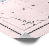 ヴィンテージスコットランドの地図(1892) ポスター (角)