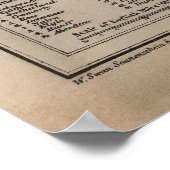 ヴィンテージスコットランドの物理地図(1880) ポスター (角)