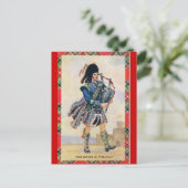 ヴィンテージスコットランドは、バグパイプを後を追います ポストカード (スタンド正面)