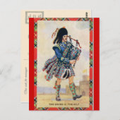 ヴィンテージスコットランドは、バグパイプを後を追います ポストカード (正面/裏面)