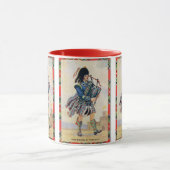 ヴィンテージスコットランドは、バグパイプを後を追います マグカップ (中央)