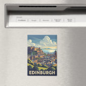 ヴィンテージスコットランドエディンバラキャッスルトラベル マグネット (インサイチュ (食洗機))