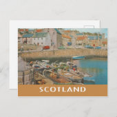 ヴィンテージスコットランドクレイルハーバー ポストカード (正面/裏面)