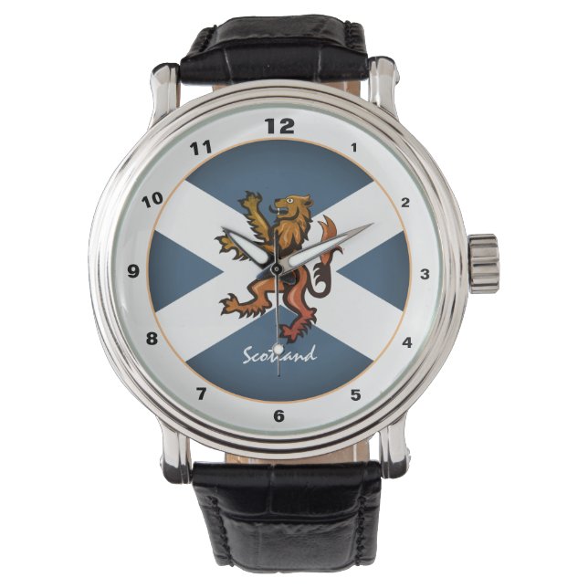 ヴィンテージスコットランド国旗、ライオン&スコットランド/ファッション 腕時計 (正面)