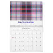 ヴィンテージスコットランド家族のタータンチェックCALANDAR カレンダー (3月 2026)