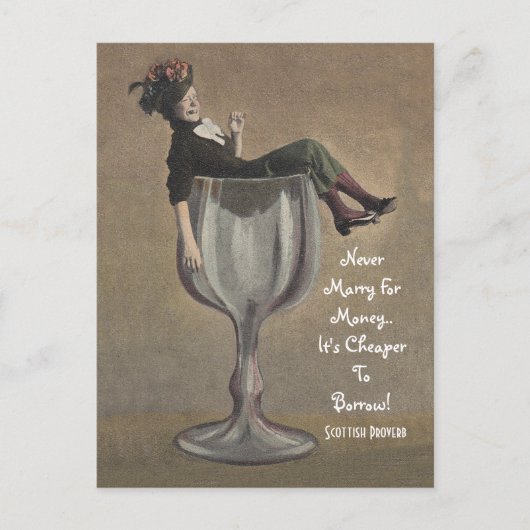 ヴィンテージスコットランド諺おもしろい語英知ポストカード ポストカード (正面)