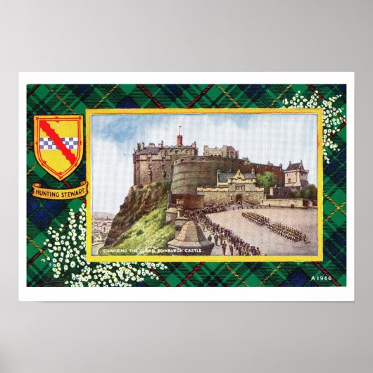 ヴィンテージスコットランド、フレイザー、狩りスチュワートエディンバー ポスター (正面)