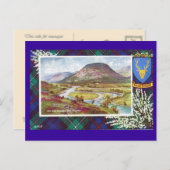 ヴィンテージスコットランド、マッケンジータータンチェック、バラーター ポストカード (正面/裏面)