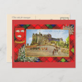 ヴィンテージスコットランド、ロバートソン、エディンバラ城 ポストカード (正面/裏面)