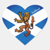 ヴィンテージスコットランド、横行、愛国的なスコットランド国旗 ハートシール (正面)