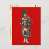 ヴィンテージスコッ後を追ト、バグパイプ ポストカード (正面/裏面)