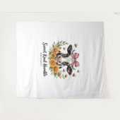 ヴィンテージスコティッシュハイランドカウアートオーバーサイズTシャツ タペストリー (正面(横))