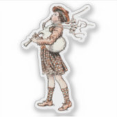 ヴィンテージスコティッシュバグパイププレーヤー シール (正面)