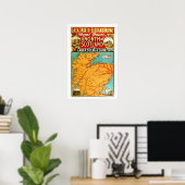 ヴィンテージスコティッシュ鉄道プリント ポスター (ホームオフィス)