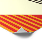 ヴィンテージスシンプルケストライプのース： ポスター (角)