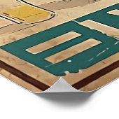 ヴィンテージスズのサイン、レトロメタル、私は私が望むことをする ポスター (角)