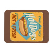 ヴィンテージスズ標識 – ホットドッグ マグネット (横)