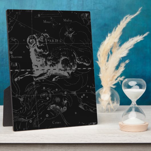 ヴィンテージスタイリッシュおひつじ座 フォトプラーク (側面)