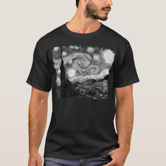 ヴィンテージスタイリッシュアートスターリーナイトバンゴッホクラシック Tシャツ