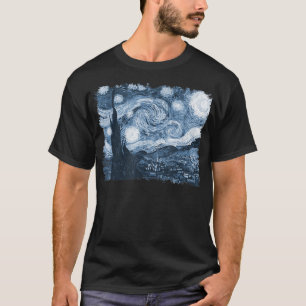 ヴィンテージスタイリッシュアートスターリーナイトビンセントヴァンゴッホ Tシャツ