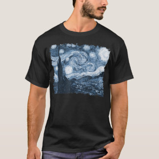 ヴィンテージスタイリッシュアートスターリーナイトビンセントヴァンゴッホ Tシャツ