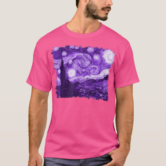 ヴィンテージスタイリッシュアートスターリーナイトリミックスヴァンゴッホCl Tシャツ