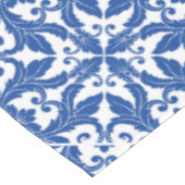 ヴィンテージスタイリッシュダマスク海軍ブルーモノグラム テーブルクロス (アングル)