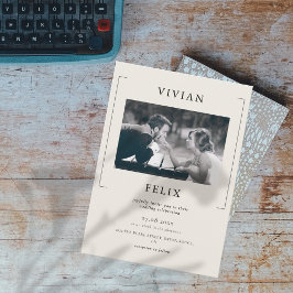 ヴィンテージスタイリッシュフォト結婚式招待状 招待状