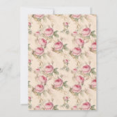 ヴィンテージスタイリッシュフローラブライダルシャワー招待 招待状 (裏面)