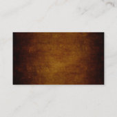 ヴィンテージスタイリッシュブラウンゴールデンラベル 名刺 (裏面)