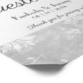 ヴィンテージスタイリッシュプター結婚のゲストブックの看板 ポスター (角)