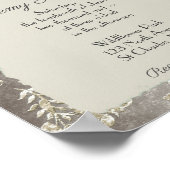 ヴィンテージスタイリッシュプーター結婚式招待状 ポスター (角)