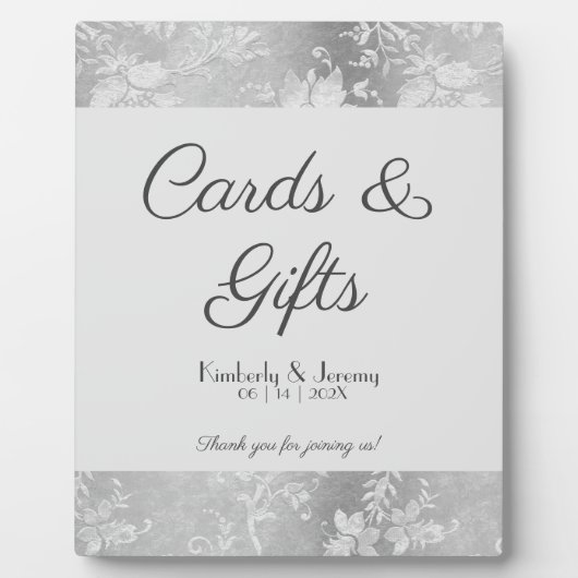 ヴィンテージスタイリッシュペーター結婚の看板 フォトプラーク (正面)