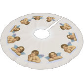 ヴィンテージスタイリッシュラファエルチェルブスオンアイボリー ブラッシュドポリエステルツリースカート (アングル)